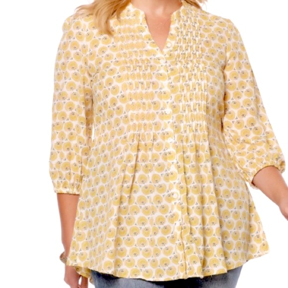 Yellow Patterned Women's Top - Picture 10 of 10